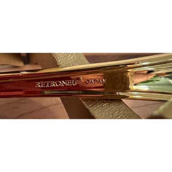 24K Gold Plated Pastry server and cheese slicer with Enamel inlay Retroneu - Picture 4 of 9